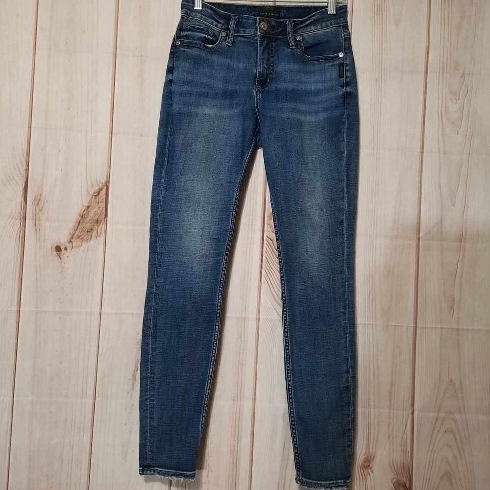 Silver‎ Jeans Co Suki Skinny Mid Rise Blue Denim Jeans W28 L31 L93136EDK358